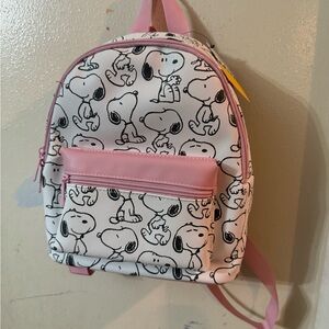 Charming Snoopy Kids Backpack - Pink and White